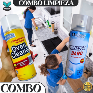 COMBO DE LIMPIEZA OVER CLEANER + ESPUMA DE LIMPIEZA PARA BAÑO